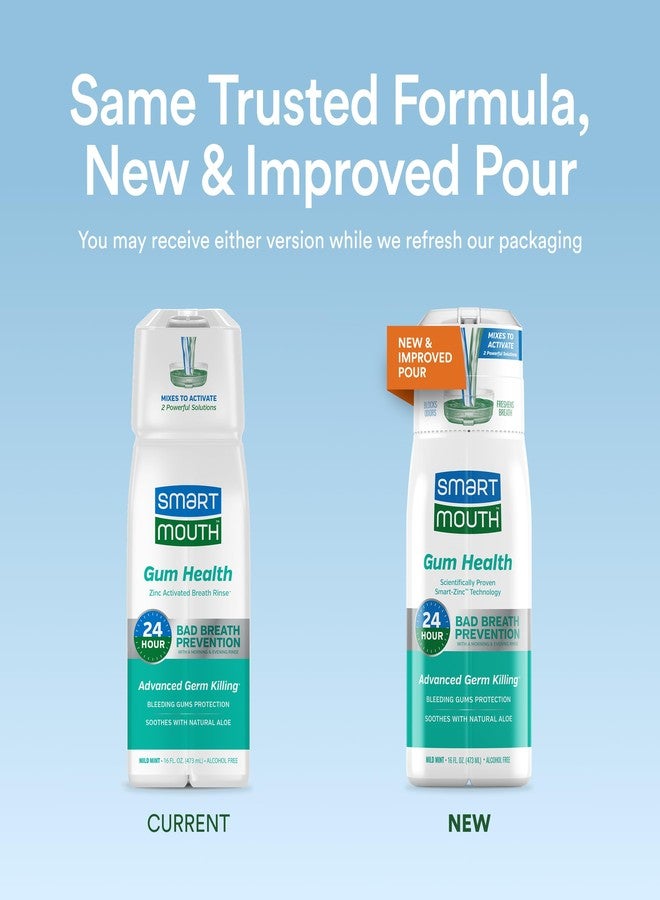 SmartMouth Gum Health Zinc Activated Breath Rinse 16oz, 2 Pack - Image 2